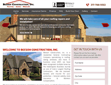 Tablet Screenshot of beesonconstruction.com